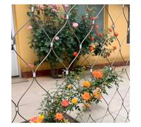 DTVEW Grille Métallique Maille Toile INOX, Filet de Sécurité pour Balcon 10cm/2mm Durable pour Clôture Anti-Chevreuils, pour Jardin, Ferme, Aire Jeux(1.5x15m)