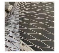 DTVEW Grille Métallique Maille Toile INOX, Filet de Sécurité pour Balcon 7cm/2mm Filet de Prévention des Chutes Filet de Sécurité pour Clôture Décorative de Ferme(2.5x20m)