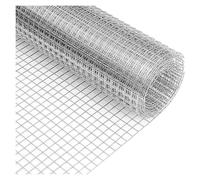DTVEW Grille Métallique Maille Toile INOX, Jardin d'oiseaux en Grillage Câblé, Trou de Maille 10mm Maille Décorative DIY Écran de Grillage d'acier Inoxydable(0.5x25m/1.6x82ft)