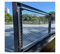 DTVEW Grille Métallique Mesh Toile INOX, Filet pour Plantes et Jardinage, 7cm/1,5mm Sécurité pour Balustrade pour Terrain Football Jardin(0.6x10m)