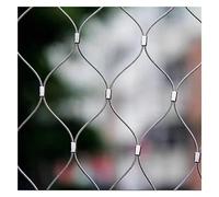 DTVEW Mailles Grille MéTallique 304 Filet de Corde en Acier Inoxydable, 10cm/1,5mm Clôture Tissée Antivol À Connexion Instantanée, Filet de Sécurité(WxL:0.8x3m)