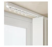 DTVEW Rail pour Rideau en Alliage Aluminium, Ensemble de Rails Rétractables Silencieux pour La Séparation des Pièces 19,4x24mm Support Fixation Au Plafond(Side-mounted,2.8-4.9FT)