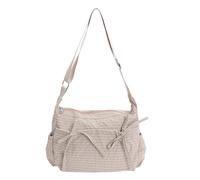 DTVKTZ Bow Tie Crescent Crossbody Bag for Women Hobo Bag Shoulder Bag Multi-pocket Everyday Bag Trendy Tote Handbag (Beige)