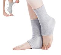 DTVKTZ One Compress Bamboo Foot Sleeves,2Pairs Ankle Brace Protection Socks for Women, Ankle Compression Socks for Swelling Sprain Plantar Fasciitis Relief (Grey,L)