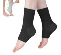 DTVKTZ One Compress Bamboo Foot Sleeves,2Pairs Ankle Brace Protection Socks for Women, Ankle Compression Socks for Swelling Sprain Plantar Fasciitis Relief (Black,L)