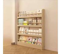 DTWEFF Bibliothèque en Bois à 3 Niveaux, étroite et Fine, for Chambre d'enfant, avec étagères Ouvertes, idéale for Chambre, Salon ou Bureau.(60x120cm/23.6x47.2in//4Tier)