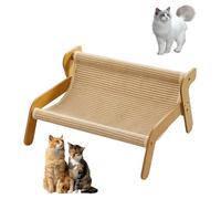 DTWEFF Griffoir et Chaise Longue 2 en 1 for Chat, résistant à l'usure, siège for Animal de Compagnie de Style Salon for Chats d'intérieur(Linen Style)