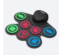 DTX Batterie électronique roulée à la main avec 7 pads et planche à percussion rechargeable pour enfants