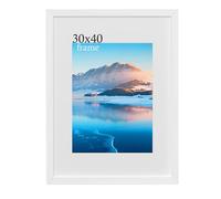DTXDTech Cadre 30 x 40 cm en bois blanc, cadre photo 30x40 cm avec Perspex, cadre poster 30x40 cm à fixer au mur, cadre photo pour impression, décoration de la chambre et du salon