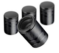 DTXFBH 4 Pieces Bouchon Valve Pneu Voiture pour Porsche Panamera 2 (II) 971 I 2016-2024, Capuchons de Valve Anti Poussière Couverture Résistant à la Corrosion Couvre,Black