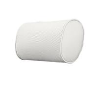 DTYBJN Coussin De Voiture Ensemble Appui-tête et Lombaire pour Voiture, Coussin de Nuque en Cuir, Support de Taille, Accessoires de siège(White Pillow)