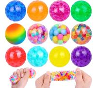 DTYDECLE Lot de 12 balles anti-stress de 5 à 6 cm avec boule d'eau pour le TDAH, soulager le stress, l'anxiété et apaiser