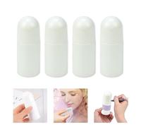 DTYGUIXE 4PCS Bouteilles Vides en Plastique de 50ML Vides Rouleau Rechargeable Bouteilles de Rouleau Bouteilles Rechargeables Roll-On Flacon Roll on Vide avec Autocollant Etanche pour Parfum de Voyage