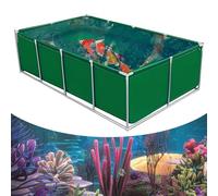 Dtyubfg Aquarium Piscine Bassin, Bassin À Poissons en Toile PVC avec Cadre en Acier, Grand Espace,Koi/Poissons Rouges Élevage, Jardin Extérieur pour Le Stockage de l'eau, la Pisciculture,Les piscines