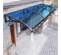 Dtyubfg Auvent de Porte D'entrée en Polycarbonate Transparent, Marquise Protection Pluie Et UV pour Porche, Fenêtre et Terrasse 90cm 400cm 380 cm 350 cm 330 cm Facile à Installer