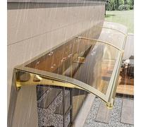 Dtyubfg Auvent pour Porte d'entrée 100x60cm,Contre Pluie Neige UV Marquise en Polycarbonate, Extérieure Contre La Pluie Abri Banne Entrée Protection, Pluie Et UV Marquise Solaire Abri