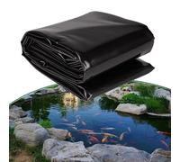 Dtyubfg Bâche pour Bassin - 6X10m - en polyéthylène Haute densité - Résistant aux UV et aux intempéries - pour étang à Poissons, Fontaine, Jardin d'eau et Cascade (Couleur : Noir, Taille : 8X12.5m)