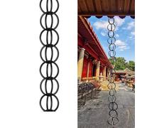 Dtyubfg Chaine De Pluie pour Gouttiere, Chaîne d'eau De Pluie 2.2m/7ft, la Conception de Drainage réduit Les éclaboussures de Pluie, Parfaite pour la Maison, Le Temple, Le Magasin, Le Jardin, etc.