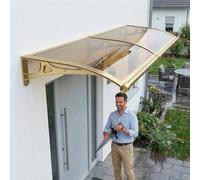 Dtyubfg Marquise en Polycarbonate Creux - Auvent de Porte d’Entrée, Protection Contre La Pluie et UV, Aluminium Marquise De Porte Applicable à Avant Porche, Ombre, Toit, terrasse