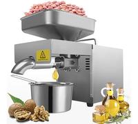 Dtyubfg Presse à Huile Automatique,Extracteur De Graines De Noix électrique Chaud/Froid Commerci - pour Noix De Coco, Lin, Arachide, Ricin, Graines De Périlla, Canola, Fèves De Cacao, Sésame