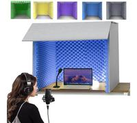 Dtyubfg Professionnel Studio Enregistrement - Cabine Vocale Portable - Bouclier Acoustique, Sound Shield, Cabine Vocale Portable pour Enregistrement du Doublage des Podcasts des Concerts