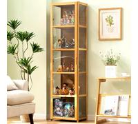 Dtyubfg Vitrine à 5 Niveaux, Armoire de curiosités avec Portes en Acrylique, vitrine de Figurines et de Collection de curiosités,Résistant à la Poussière avec Serrure pour Le Salon et la Chambre