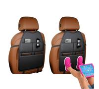 DTZHANGZE 2 Pièces Protection Dossier Siège pour Hyundai Kona I 2017-2023 Crossover, Organisateur Imperméable Cuir PU Tapis Anti-Coup de Pied Housse Rangement Accessoires