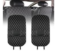 DTZHANGZE 2 Pièces Protection Dossier Siège pour MG ZS Hybrid+ Luxury 2024 2025, Organisateur Imperméable Cuir PU Tapis Anti-Coup de Pied Housse Rangement Accessoires,Black