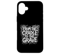 du Berceau à la Tombe, Design Punk Rock, métal et Grunge Coque pour iPhone 16 Plus