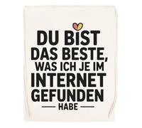 Du Bist Das Beste Was Ich Je Im Internet Gefunden Habe Glas Bier Becher Tasse Sac à Provisions Réutilisable Shopping Bag Beige