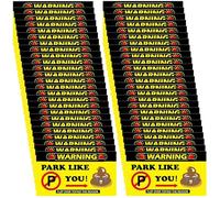 Du bist scheiße auf Parkkarten,Schlechte Parktickets - Panneau d'avertissement pour faux billets de stationnement - 50 billets de stationnement, mauvaise farce, accessoires de voiture amusants