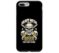 du Heavy Metal et de la bière : voilà Pourquoi Je suis Ici | Skull Music Band Coque pour iPhone 7 Plus/8 Plus