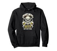 du Heavy Metal et de la bière : voilà Pourquoi Je suis Ici | Skull Music Band Sweat à Capuche