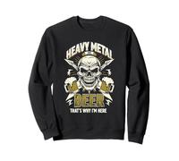 du Heavy Metal et de la bière : voilà Pourquoi Je suis Ici | Skull Music Band Sweatshirt