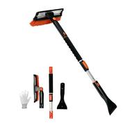 du Life Grattoir à Glace pour Voiture avec Balai de 39‘’ de Long - Grattoir à Glace Amovible avec poignée en Mousse et tête de Brosse rotative pour Voiture, Camion, Voiture, SUV, etc