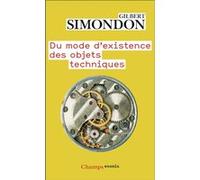 Du Mode D'existence Des Objets Techniques