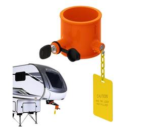 Du Pivot De Roue - D'aluminium 15x15x8,5 Cm | Verrous D'attelage De Remorque Avec Étiquette D'avertissement | Serrure Antivol SRV | Serrures De Sécurité | Robuste Pour Utilisation