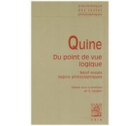 Du Point De Vue Logique - Neuf Essais Logico-Philosophiques