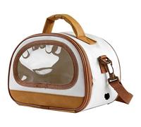 Du Pont Sac de transport portable blanc pour petit animal de compagnie, sac de voyage en papier pour hamsters, hérissons, lapins, oiseaux, sac de transport respirant avec fenêtre transparente, plateau