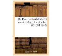 Du Projet De Tarif Des Taxes Municipales