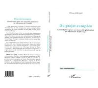Du projet européen Contribution pour une nouvelle génération de bâtisseurs de l'Europe - Olivier Lluansi - L'harmattan - broché - Livre