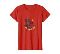 du sel dans l'air et l'été sur la Plage de Mes Cheveux T-Shirt, Femme, Rouge, XS