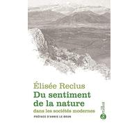 Du sentiment de la nature dans les sociétés modernes