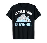du Ski sur poudreuse Amusant, ma Vie va en Descente T-Shirt