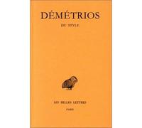 Du Style - Demetrios - Belles Lettres - relié - Livre
