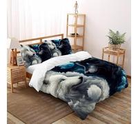 du Tai Chi WOL Parure De Lit Art Housse De Couette 3 Pièces Décor De Chambre Microfibre pour Garçons, Adolescents avec 1 Taie d'oreiller Super King（260x220cm）