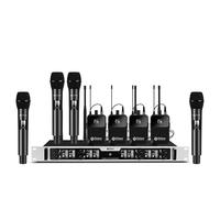 DU800 Système Mixte PLL 4 Mains+4 Bodypack UHF 80m Événement Polyvalent | Système mixte 4 mains+4 bodypack UHF PLL,8 canaux réglables,portée 80 m champ-libre,écran-TFT,mute canal événement