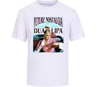 Dua Lipa Future Nostalgia Artist T-T-Shirts à Manches Courtes Men's Unisex Tee White(Medium)