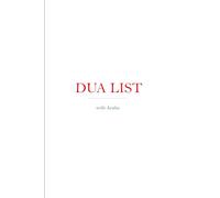 Dua List for Arabic - (Large Print)