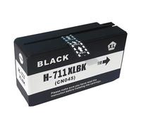 DUAEANXI Cartouche d'encre CZ130A CZ131A CZ132A CZ133A Pleine avec Encre Compatible for imprimante HP711 DesignJet T120 T520(BK)